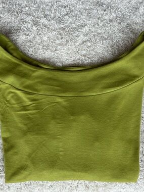 Madison Studio Olive Green Off-Shoulder Tunic Top
